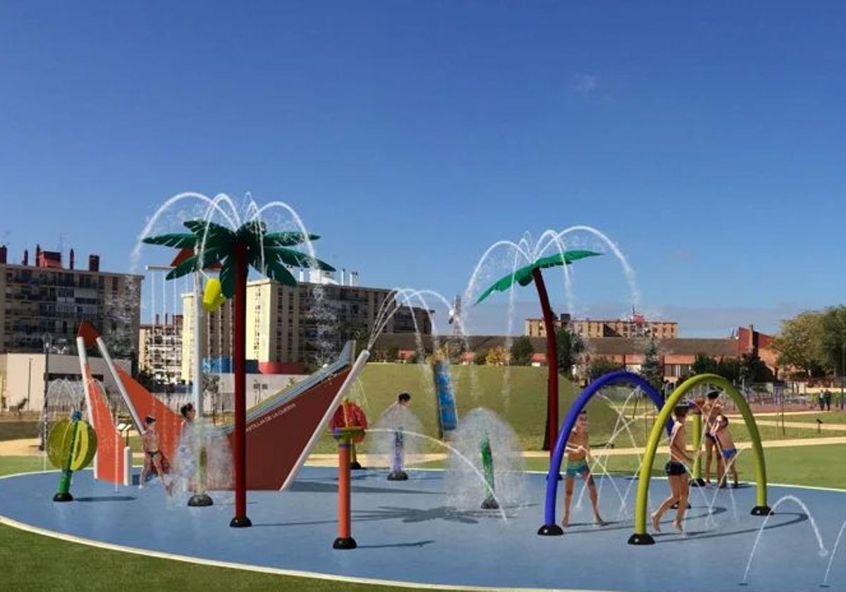 Parque de chorros en Castilleja de la Cuesta