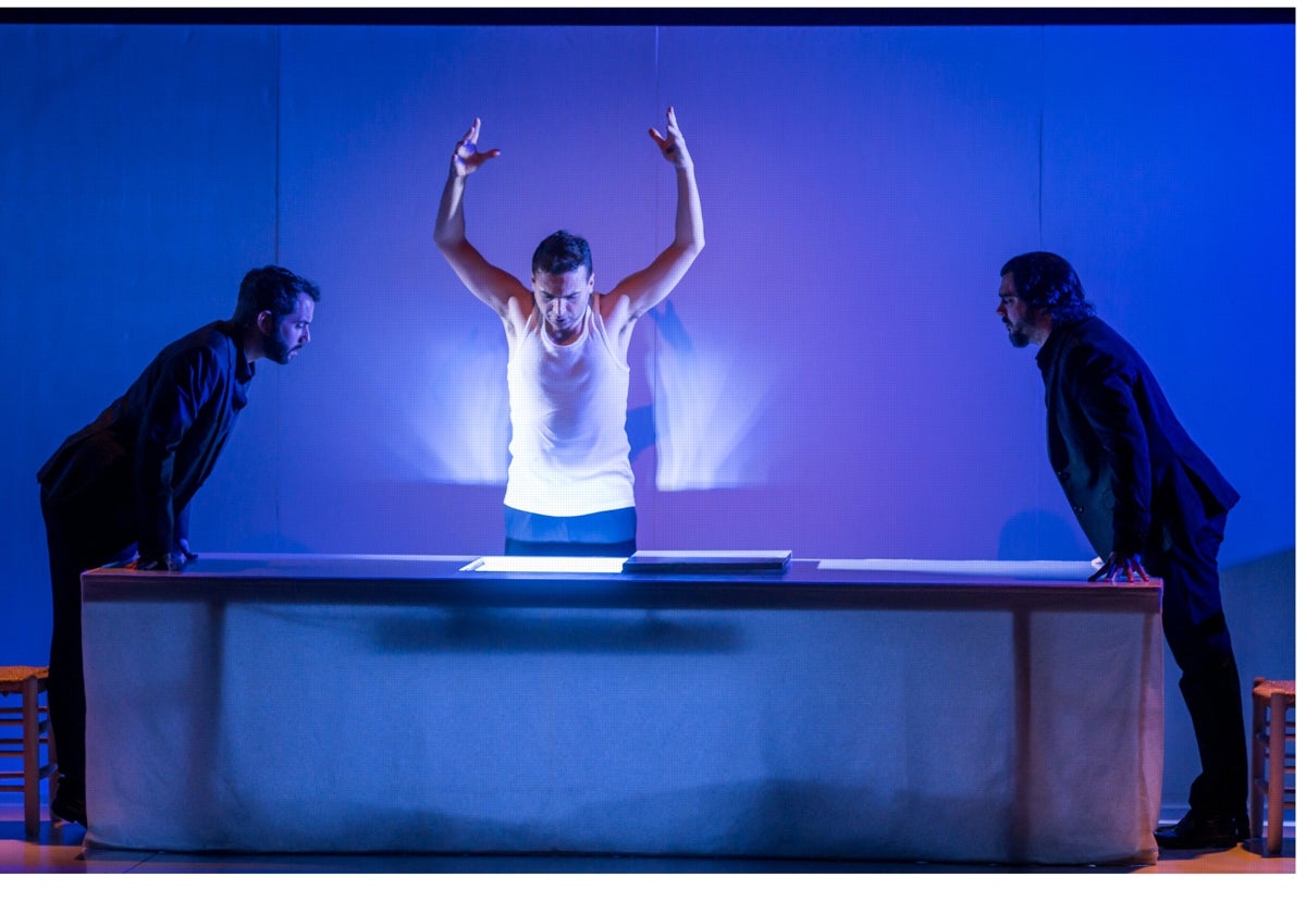 Javier Povedano (barítono), Marco Flores (bailaor) y Sergio Gómez 'El Colorao' (cantaor)