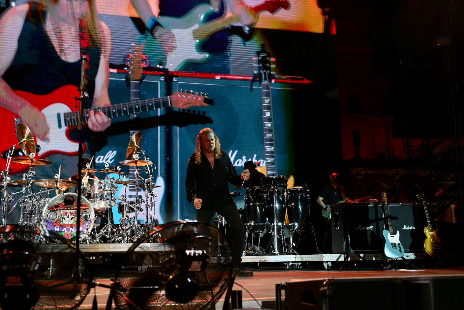 Actuación del grupo mexicano Maná, en la noche de este domingo en Sevilla