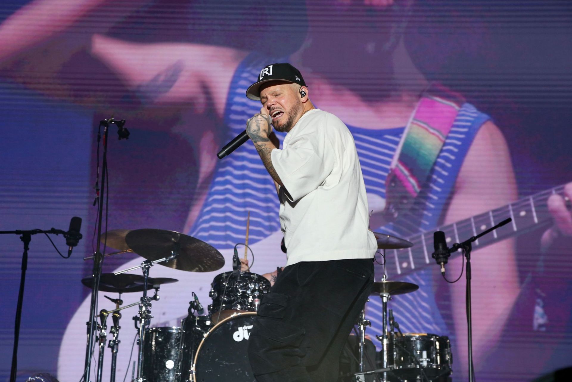 Actuación de Residente, en la noche del jueves en la Plaza de España