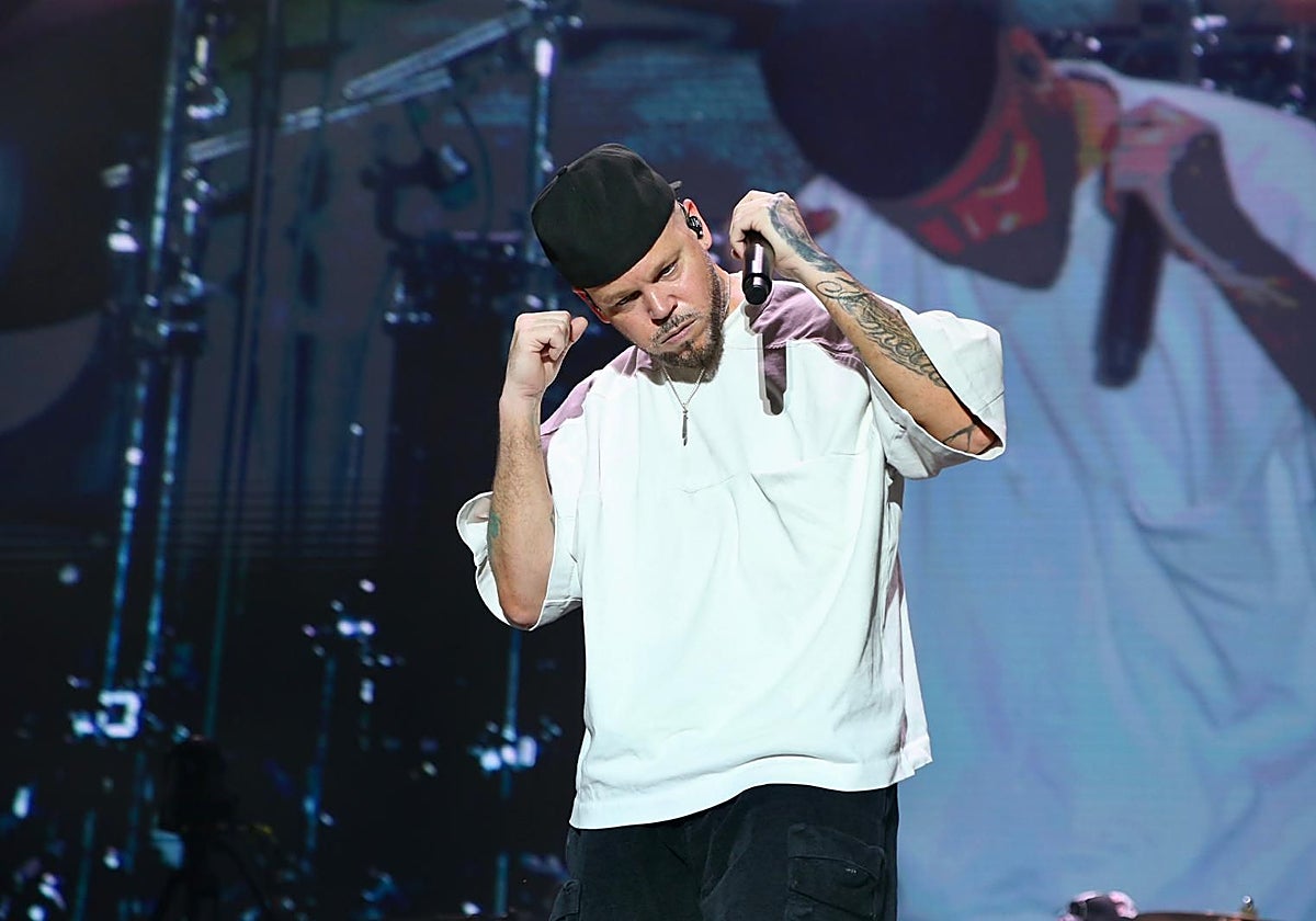 Actuación de Residente, en la noche del jueves en la Plaza de España