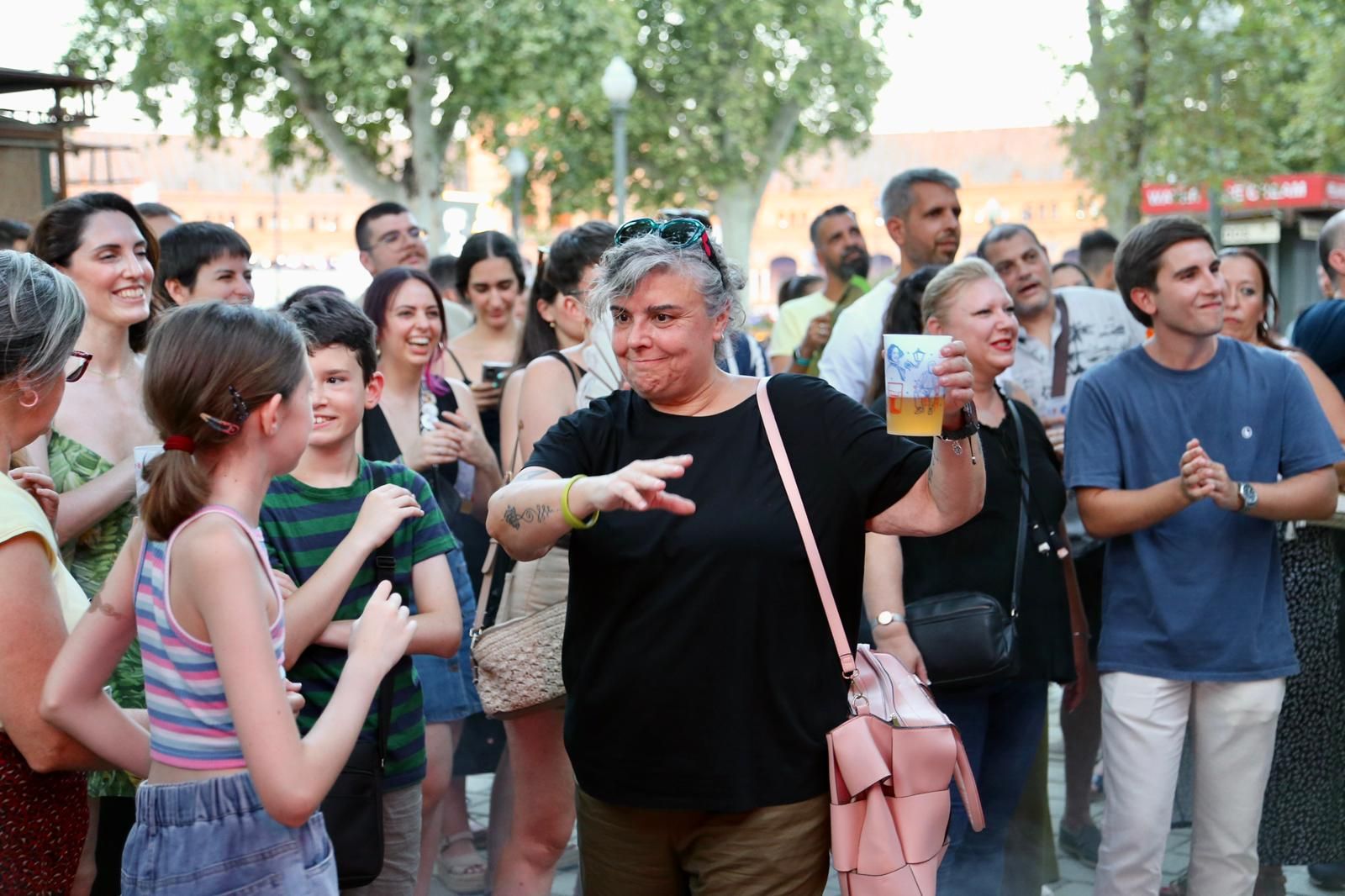 Ambiente en la Plaza de España