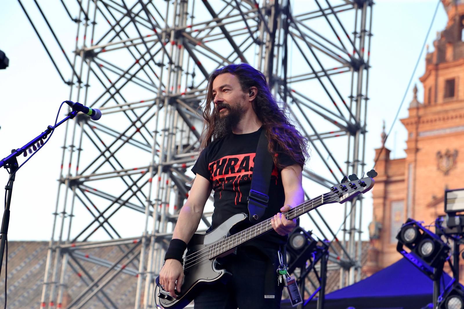 Un instante de la actuación de Angelus Apátrida en Sevilla