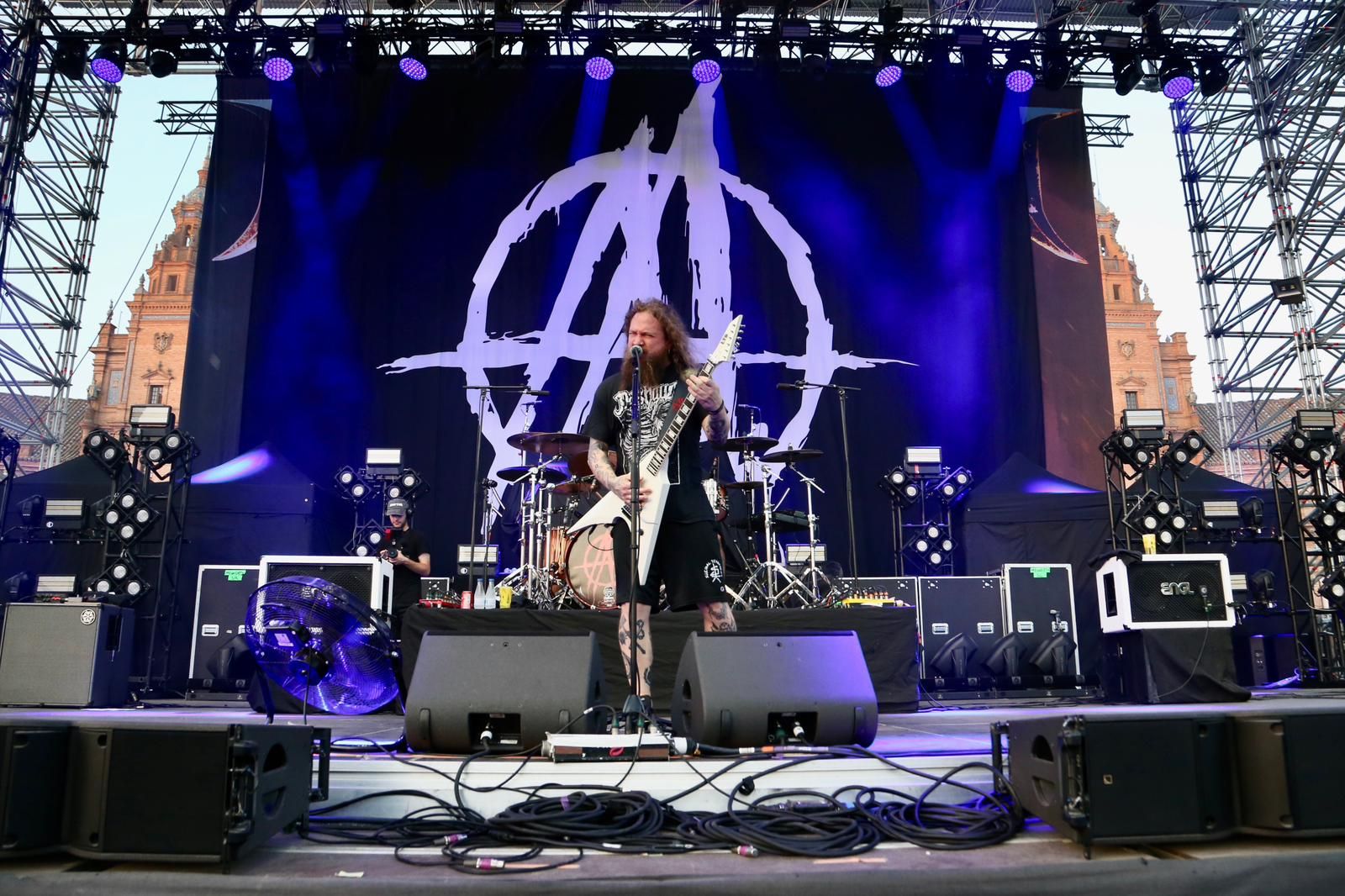 Un instante de la actuación de Angelus Apátrida en Sevilla