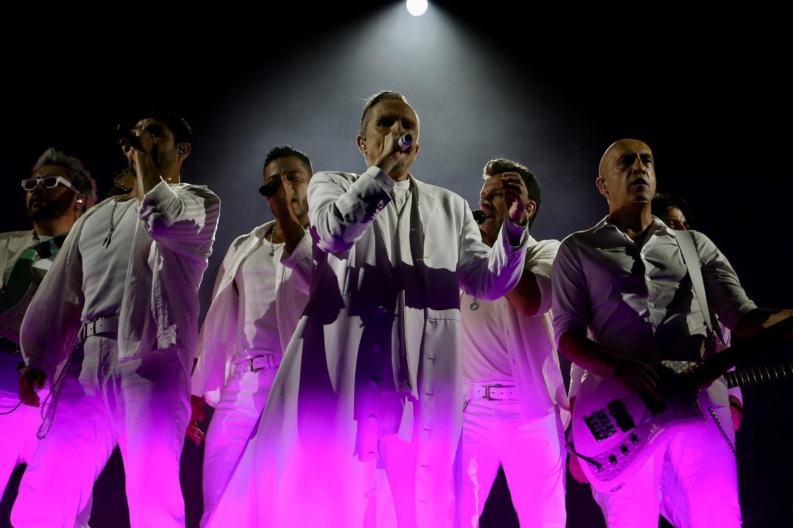 Concierto de Miguel Bosé en la Plaza de España
