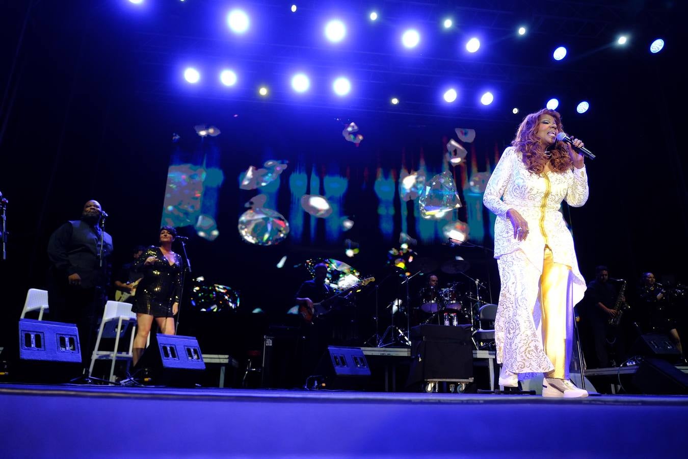 Un momento del gran concierto este jueves de Gloria Gaynor en el Tío Pepe Festival