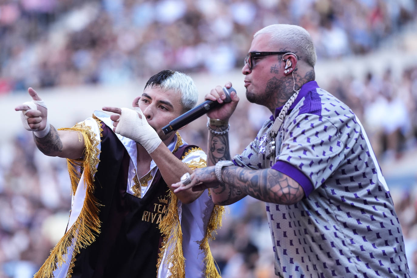 El influencer y creador de contenido, Rivaldios, en 'La Velada del Año 5' en el Estadio de la Cartuja