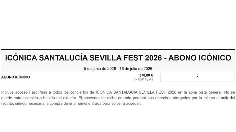 Así es el Abono Icónica que te permite entrar en todos los conciertos de Sevilla