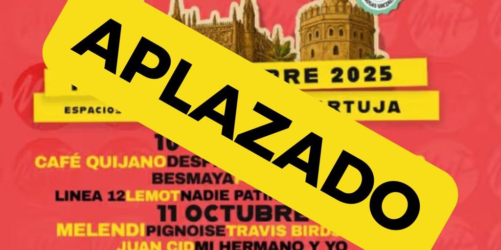Myplaylist Fest aplaza los conciertos de este puente de octubre en Sevilla