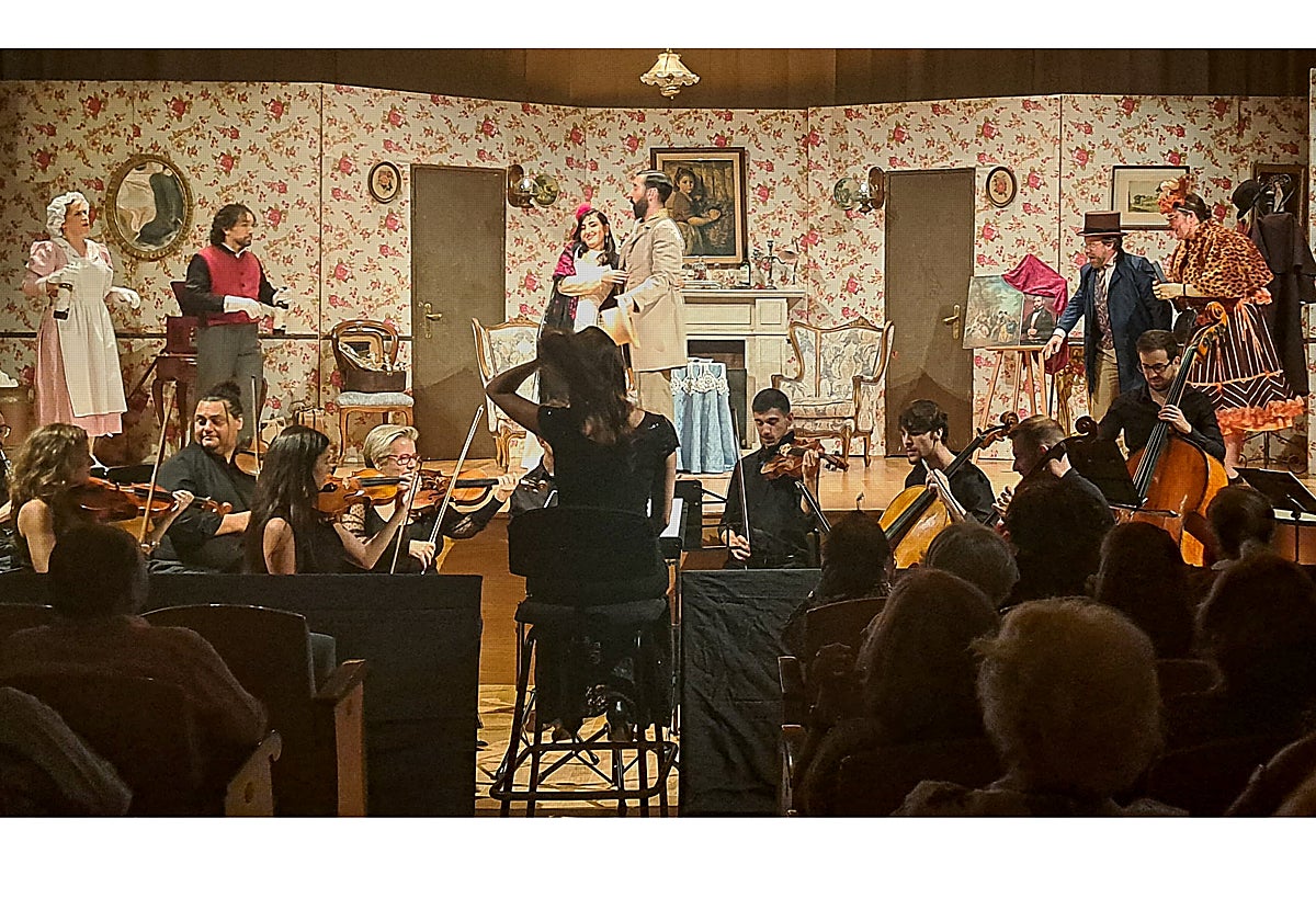 Los protagonistas de la zarzuela 'Chateau Margaux'