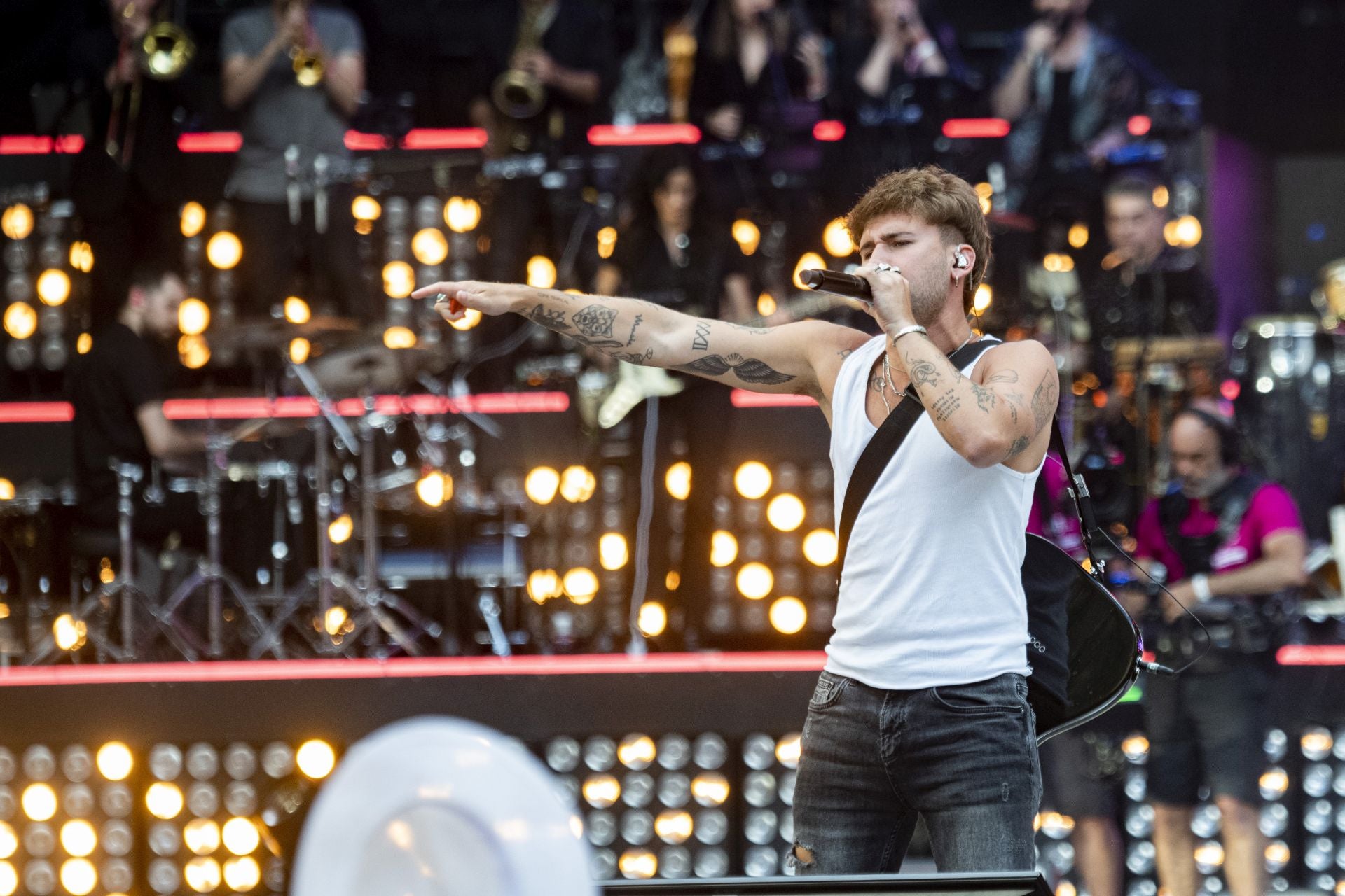 Dani Fernández durante uno de sus últimos conciertos