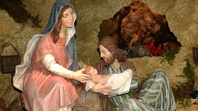 Escena del nacimiento del Belén de la Peña Cultual Antorcha