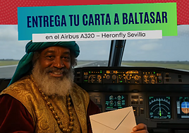 Baltasar cambia el camello por un avión en Nervión: así puedes visitar gratis al Rey Mago piloto en Sevilla