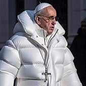 Las fotos 'fake' del Papa estiloso con abrigo y crucifijo gigante
