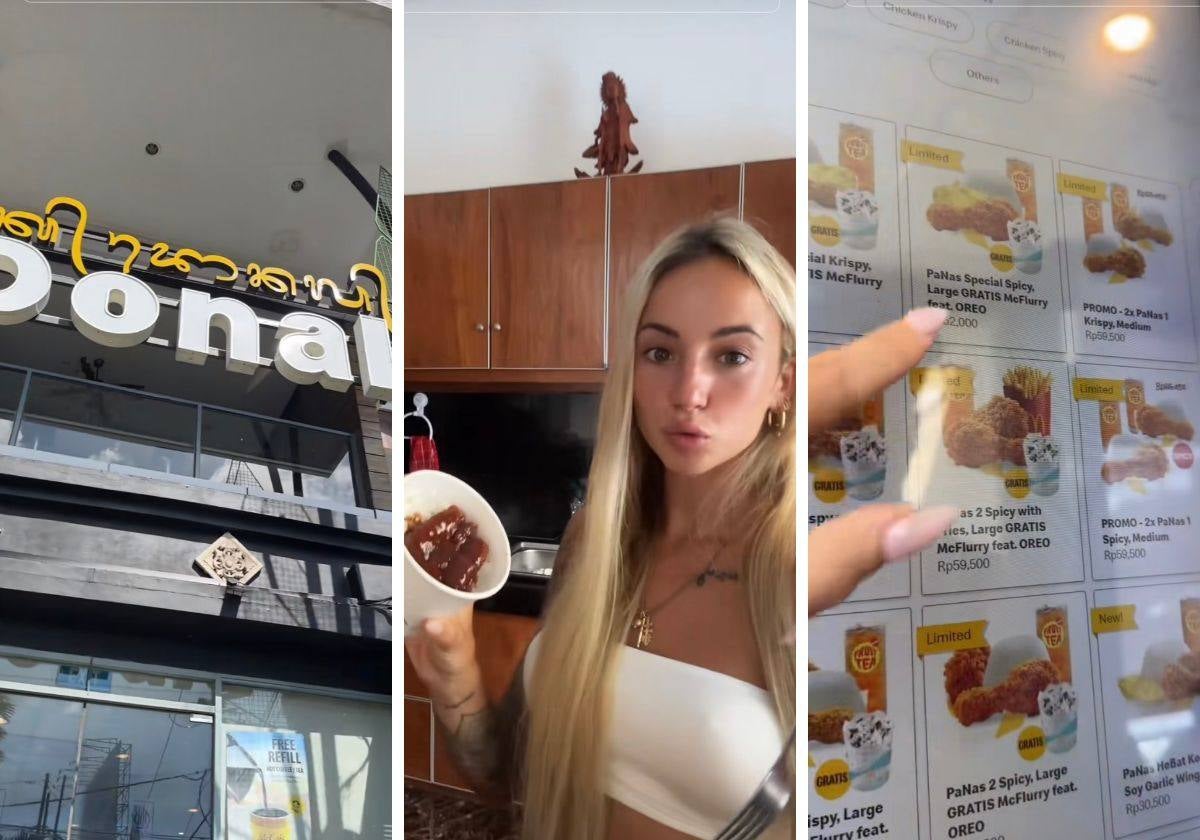 Así son los McDonald's en Bali según una tiktoker