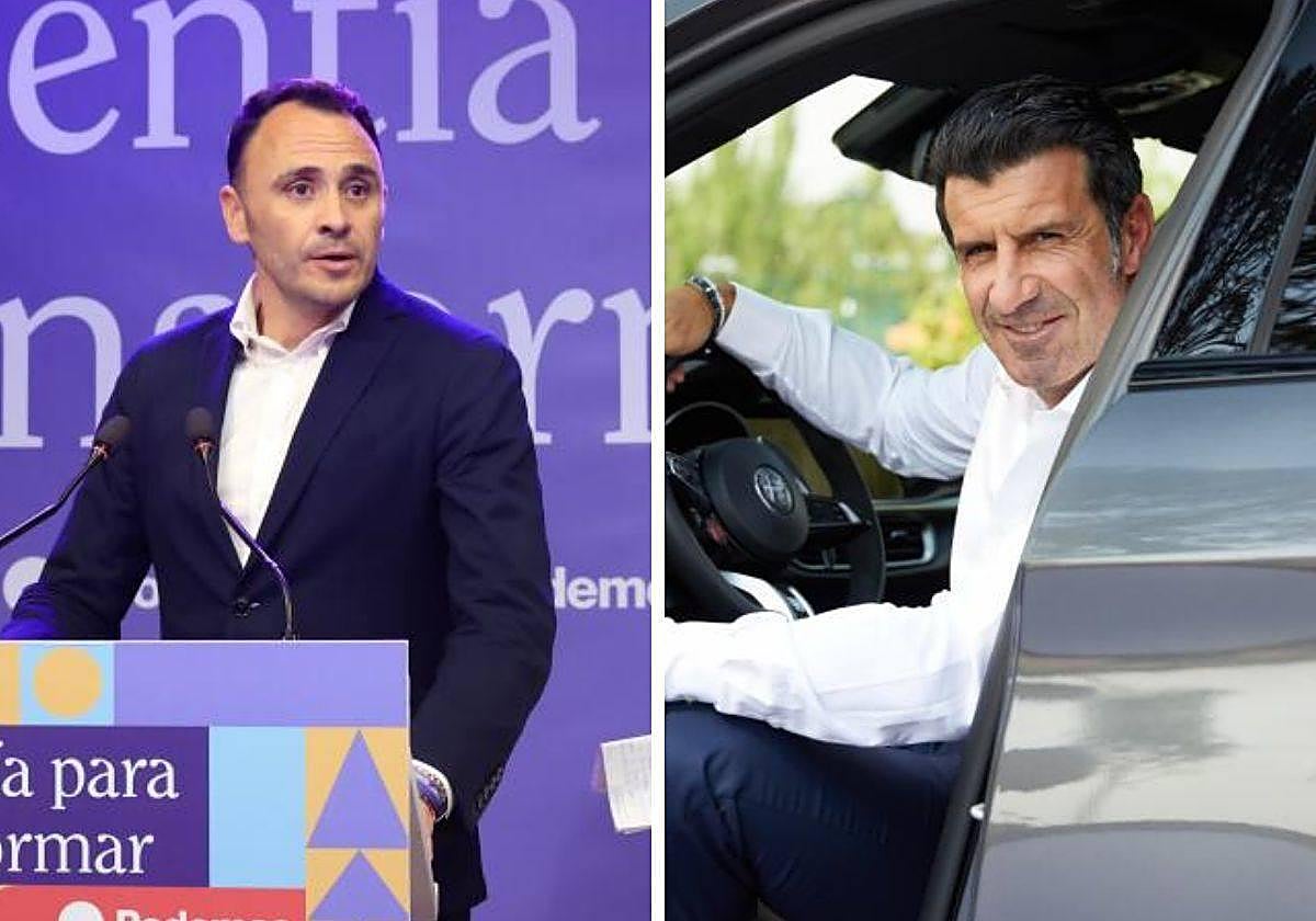 Roberto Sotomayor y Luis Figo