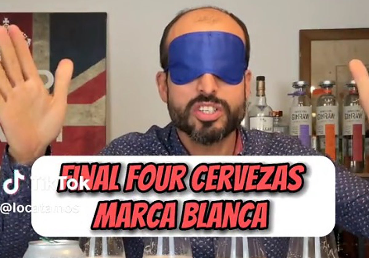 En el vídeo el experto revela que le han preparado cuatro cervezas de marca blanca y que no sabe cuál es cada una