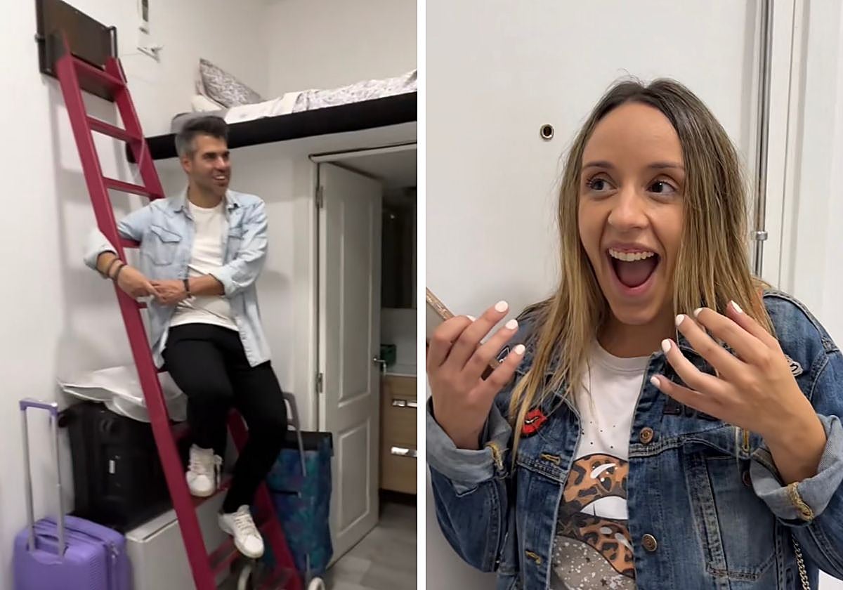 Los amigos del tiktoker reaccionan a su nuevo apartamento de 18 metros cuadrados