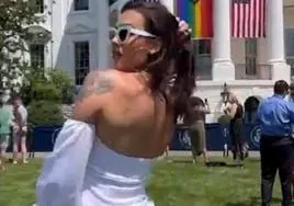 Rose Montoya, la activista trans a la que ha vetado la Casa Blanca tras hacer 'topless' en la fiesta del Orgullo presidida por Biden
