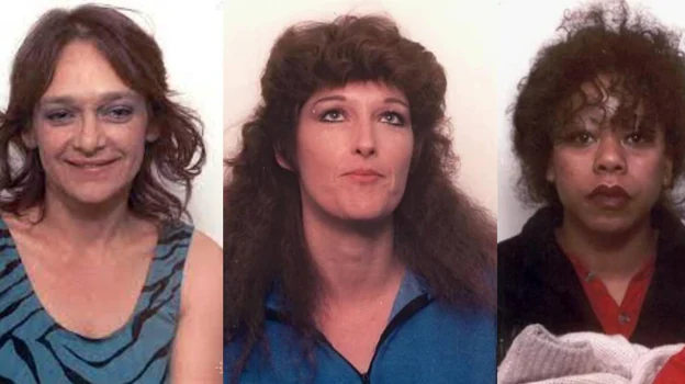 De izquierda a derecha, Kathy Brisbois, Nickie Lowe y Yolanda Sapp, las mujeres asesinadas por Perry