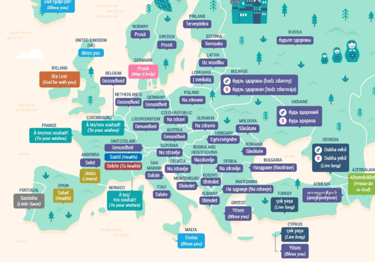 Mapa de estornudos de Europa