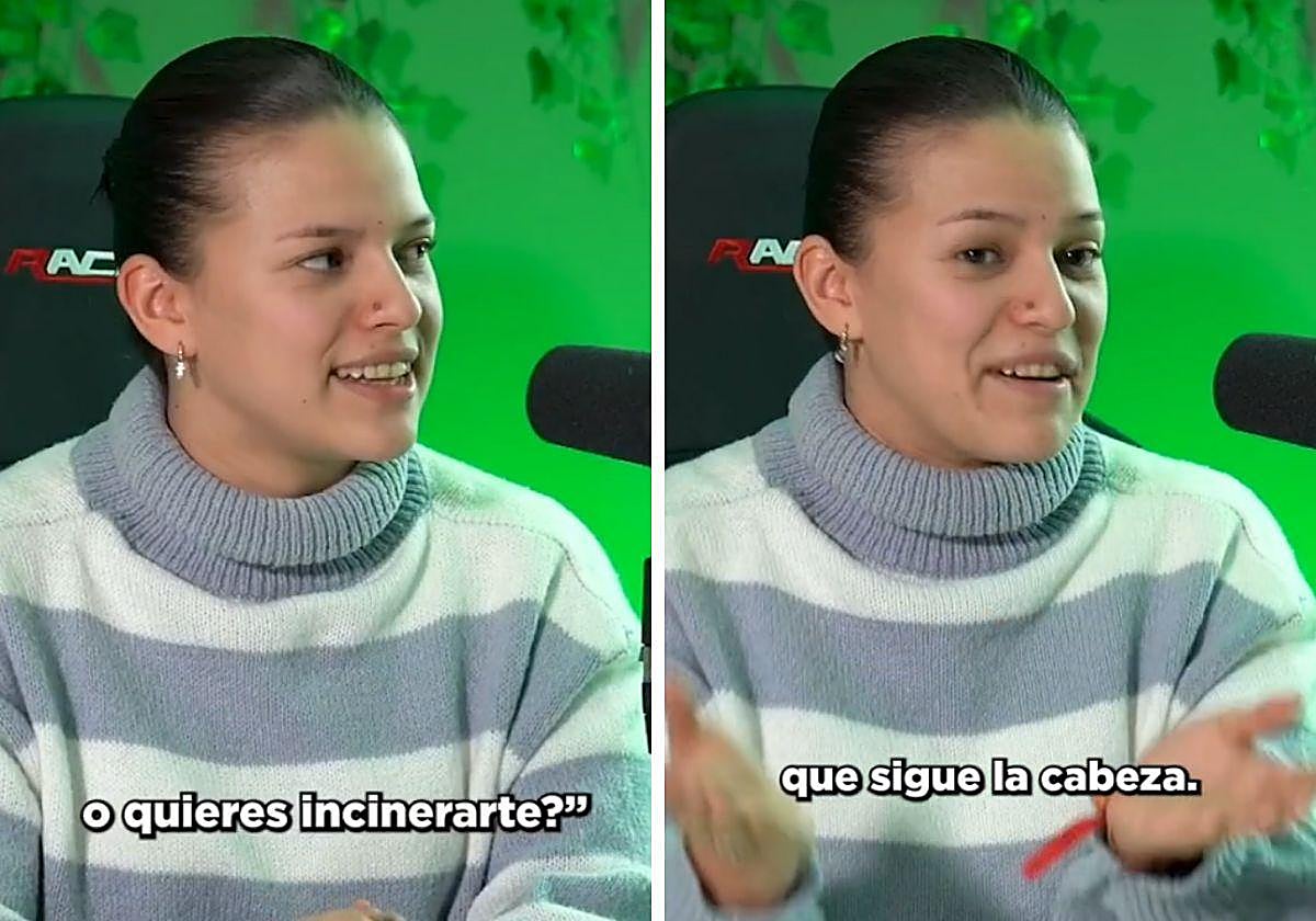 La tanatopractora Paloma en el podcast '17 grados'