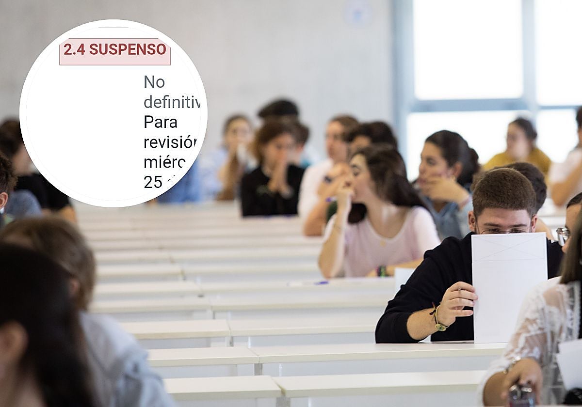 El usuario de X ha publicado dos fotografías en las que muestra su sorprendente cambio de nota tras ir a la revisión de su examen