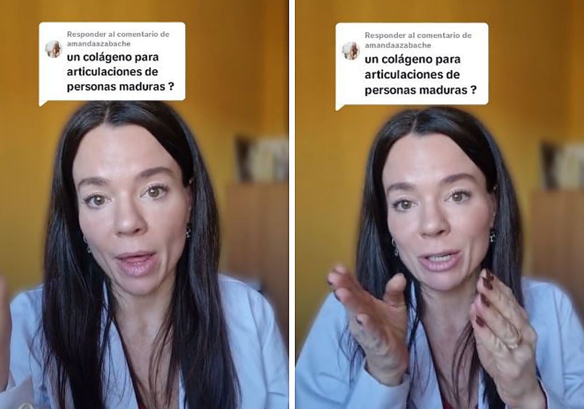 La farmacéutica Helena, dando sus explicaciones al respecto