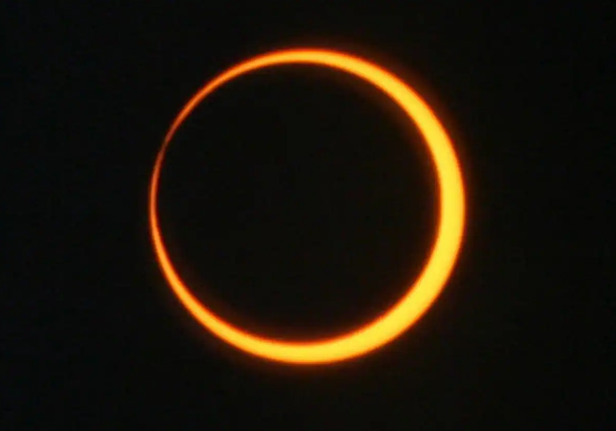 Imagen del eclipse solar del pasado 14 de octubre de 2023