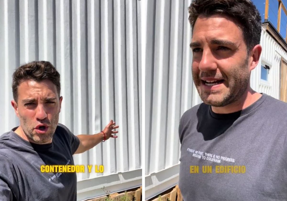 Eloy, durante dos momentos de su vídeo