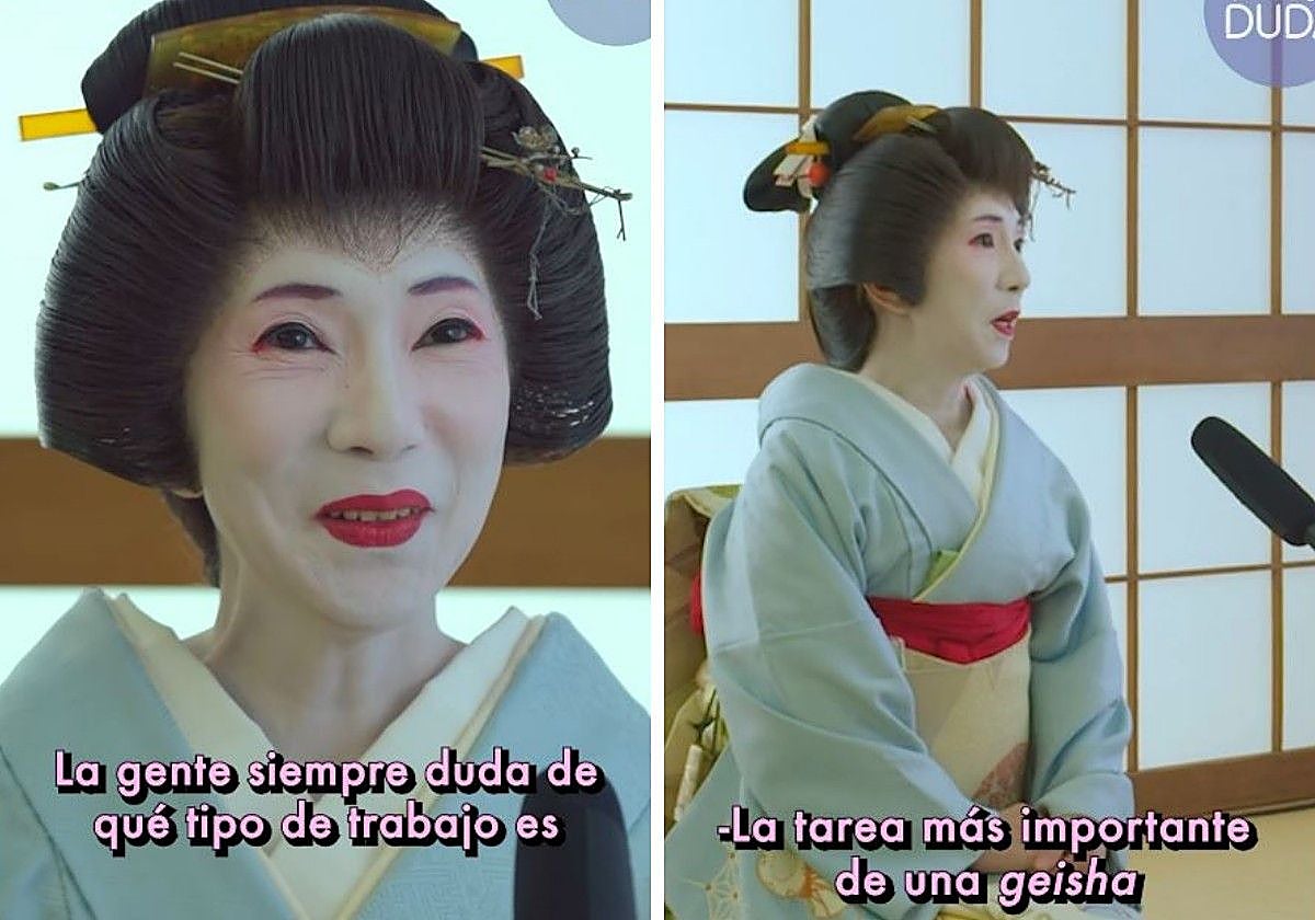 Kanae, durante la entrevista que le hicieron