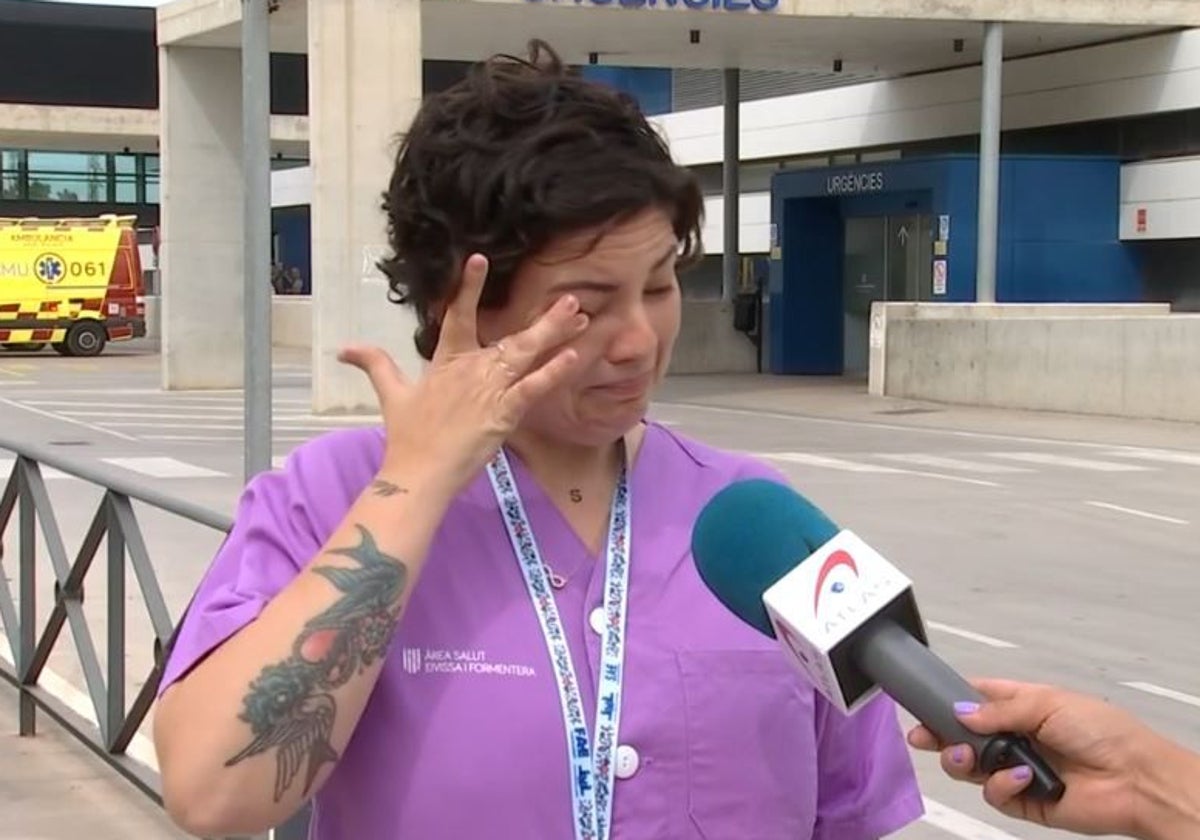 Sonia, explicando su historia entre lágrimas