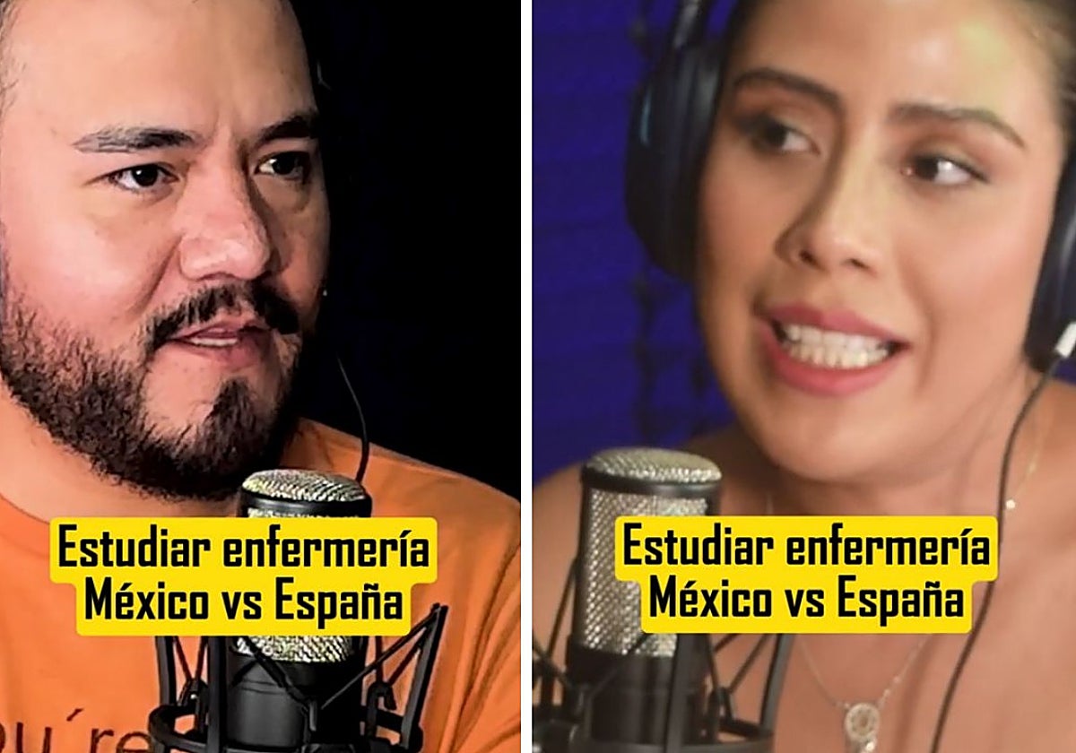 Dos momentos de la entrevista