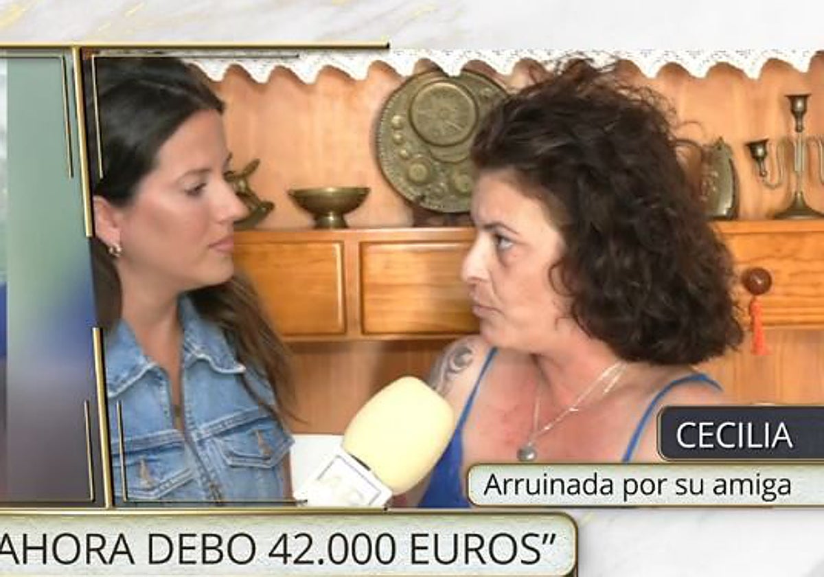 Cecilia, explicando su historia ante las cámaras