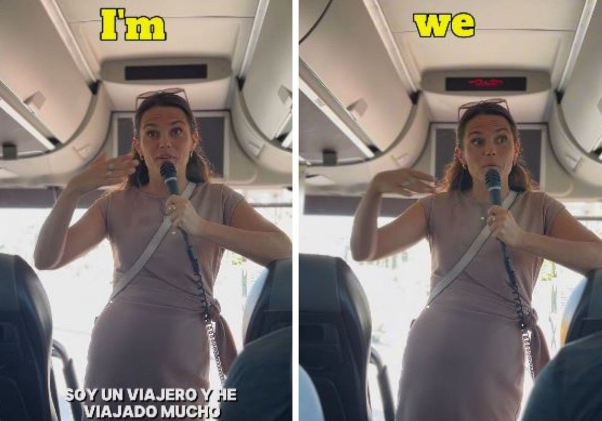 Silvia, hablando desde el bus turístico en el que estaba