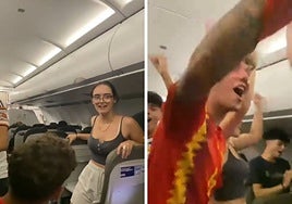 Se enteran de la victoria de España en la Eurocopa en pleno vuelo y reaccionan así: «¡Qué histórico!»