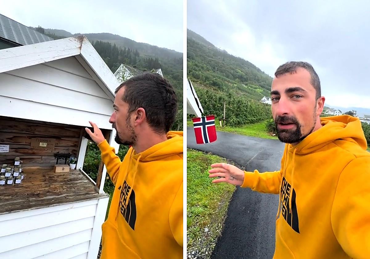 Un español que vive en Noruega, sin palabras con lo que sucede con los puestos de las calles de este país: «Nadie lo roba»