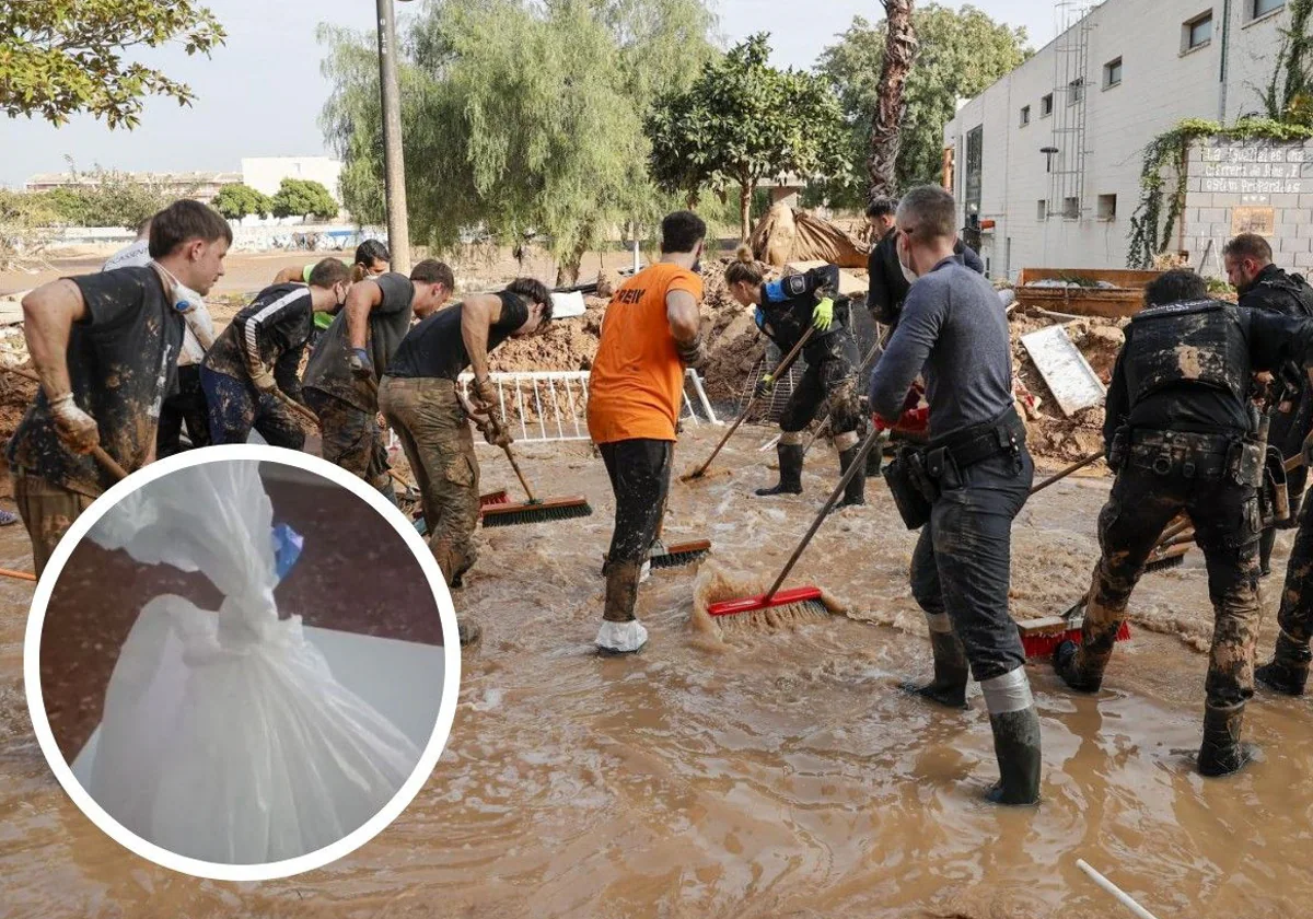 Voluntarios, trabajando en las tareas de limpieza en Paiporta