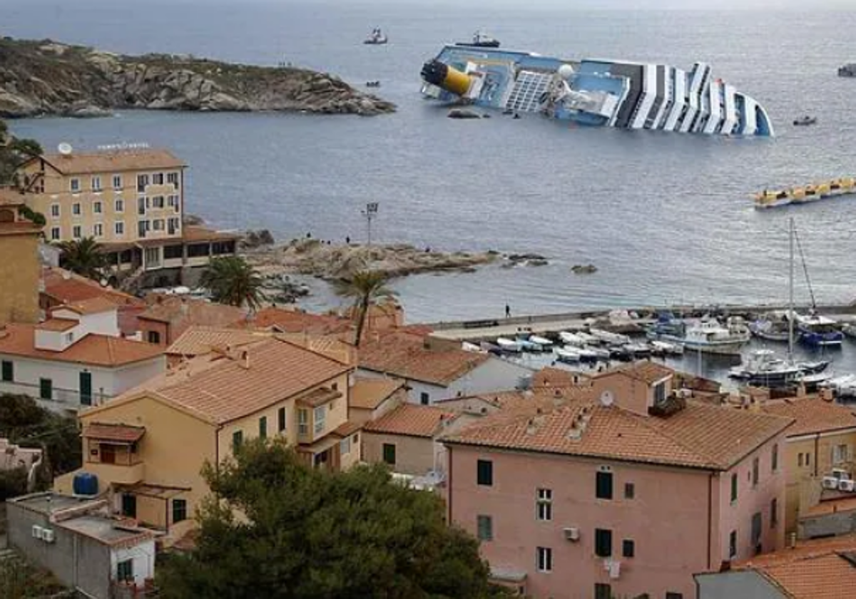 Imagen de la tragedia del Costa Concordia