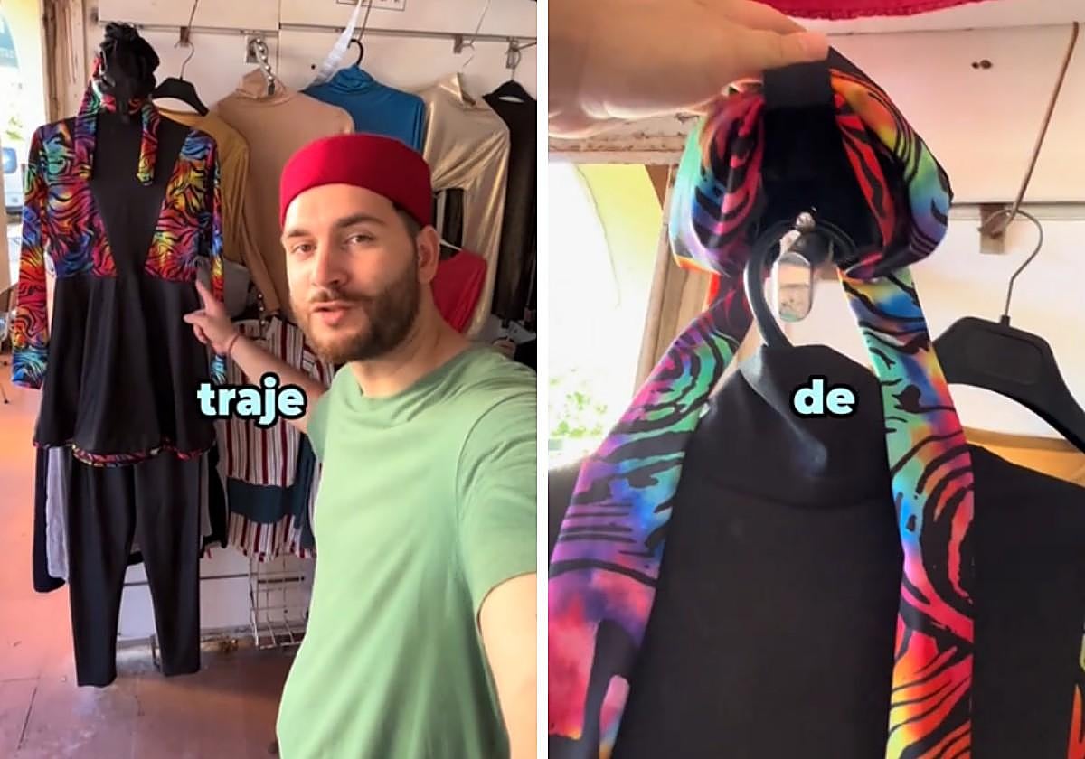 Un español en Túnez muestra cómo es un traje de baño musulmán: «Te cubre prácticamente el cuerpo»
