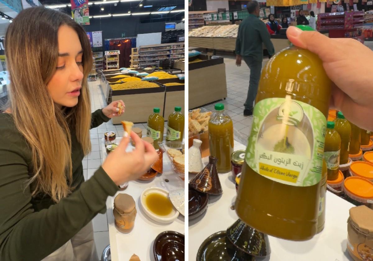 Una española va a un supermercado de Marruecos y opina del sabor del aceite de oliva que venden: «Huele esto...»