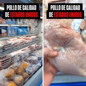 Un español en Estados Unidos, sin palabras al ver cómo son los filetes de pollo que se venden en los supermercados de allí