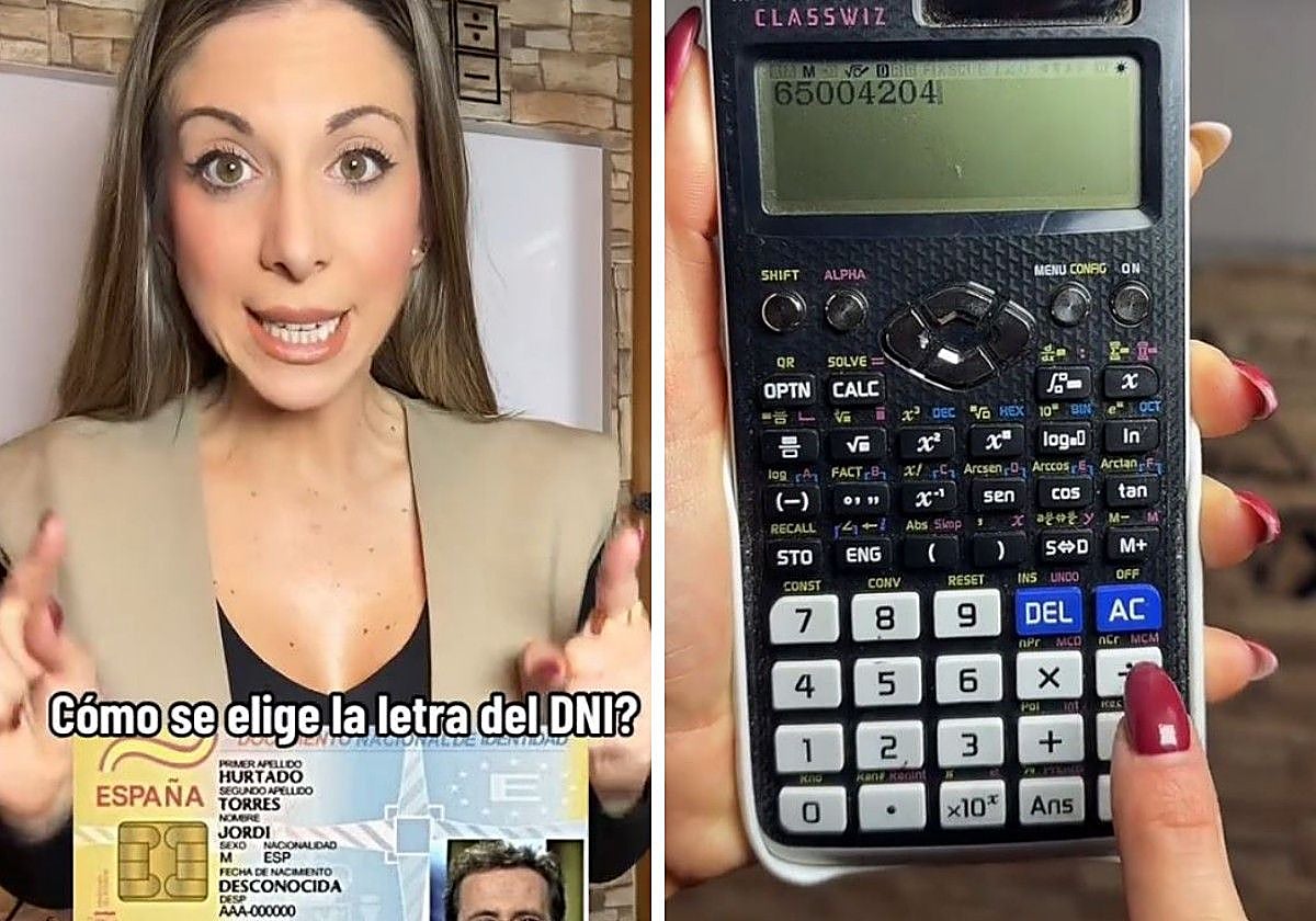 Laura, explicando la manera para entender la letra que cada uno tiene en su DNI