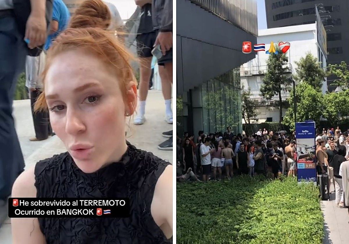 Irene, momentos después de vivir el fuerte terremoto