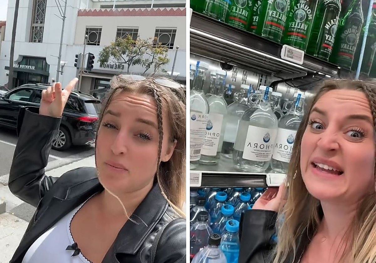 Sandra, antes y durante su visita al supermercado