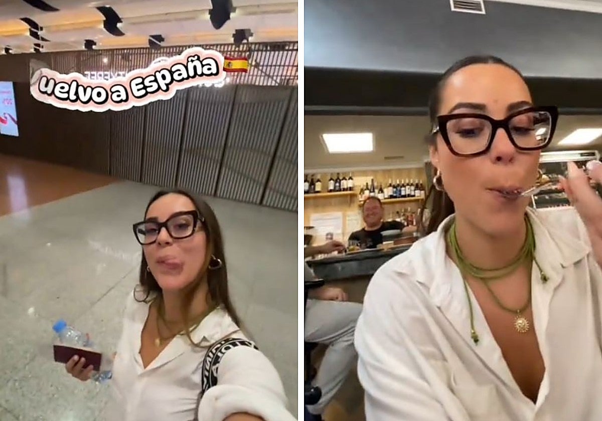 Victoria, al llegar a España y al ir d tapas con su familia