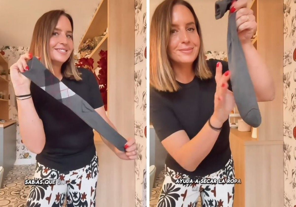 Lucía, desvelando su truco para secar la ropa