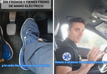 Un técnico de emergencias explica qué hacer cuando el coche se queda sin frenos y tiene freno de mano eléctrico