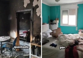 Un bombero entra en una casa quemada y explica el simple gesto que evitó que entraran las llamas en una de las habitaciones: «Si venís por aquí...»