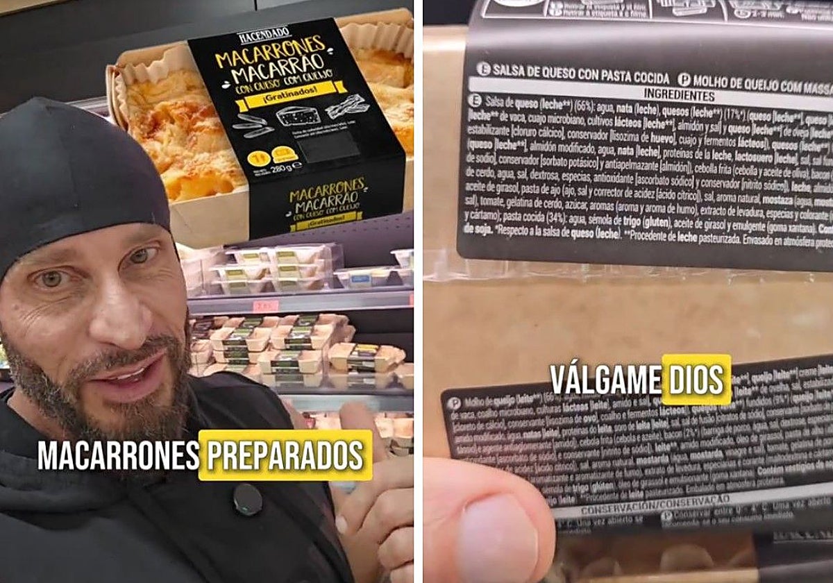 Un nutricionista va a Mercadona y dice esto de la calidad de los macarrones preparados que venden: «Válgame Dios»
